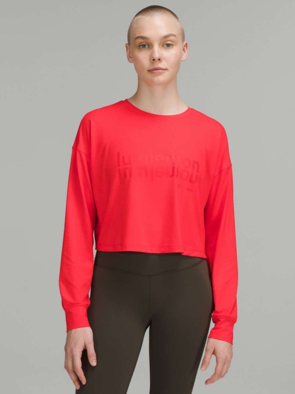 lululemon Muscle Love Long Sleeve Shirt *Motif Love Red